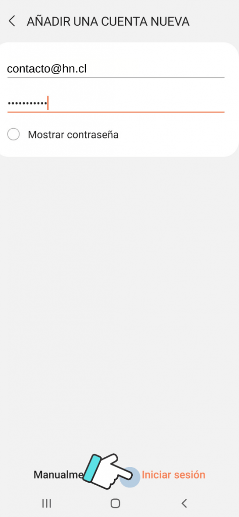 configurar correo android: añadir cuenta nueva