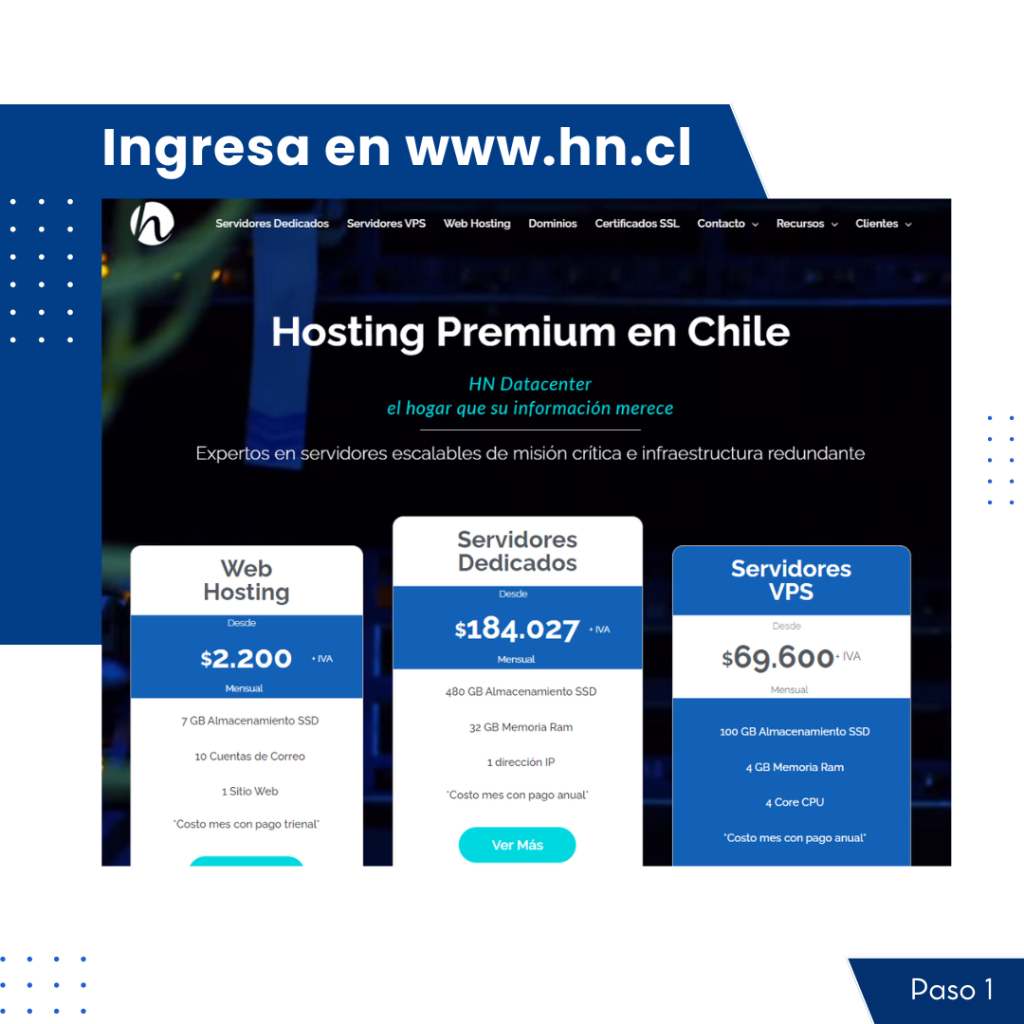 tutorial ingreso área de clientes hn.cl